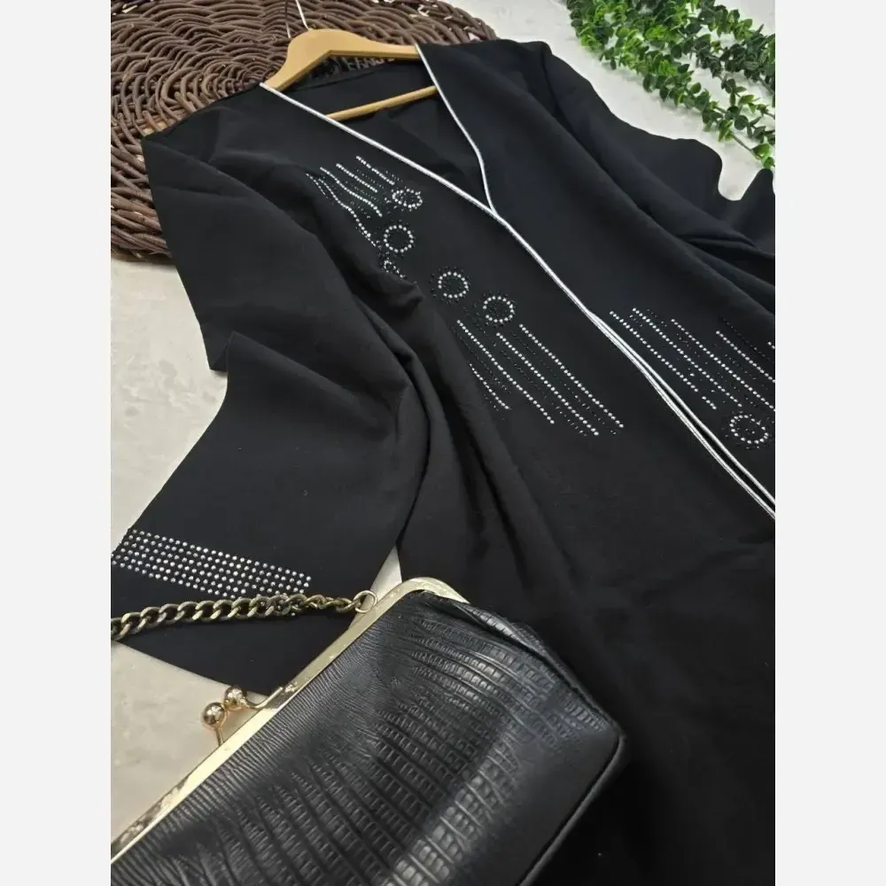 مانتو مجلسی زنانه مدل غوغا جنس مازراتی رنگ مشکی سایز فری 36 تا 46