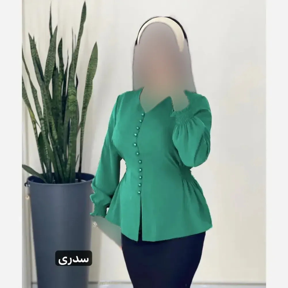 شومیز زنانه قواره دار جنس کرپ حریر و کریستال سایز 38 تا 52