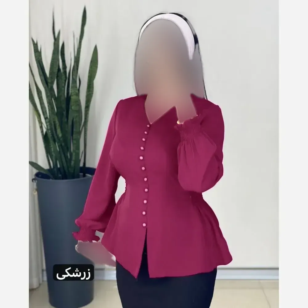 شومیز زنانه قواره دار جنس کرپ حریر و کریستال سایز 38 تا 52