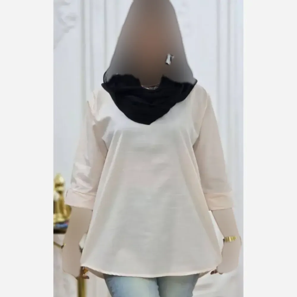 شومیز نخی یقه کوبایی زنانه مدل مهتاب فری سایز 38 تا 46