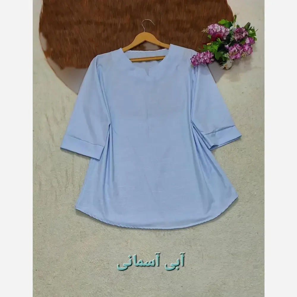 شومیز نخی یقه کوبایی زنانه مدل مهتاب فری سایز 38 تا 46