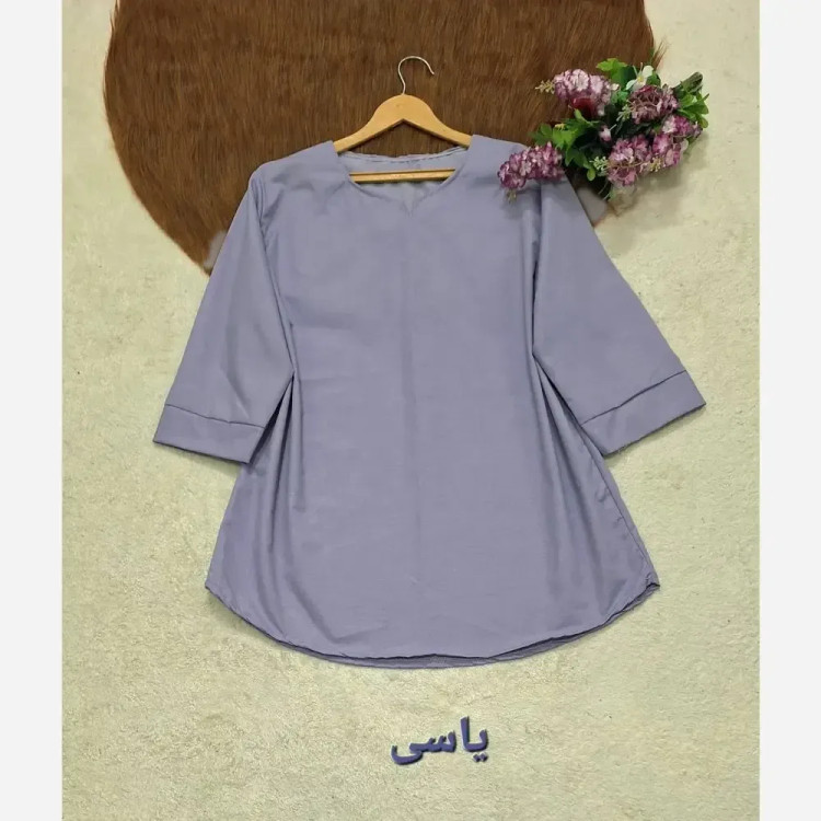 شومیز نخی یقه کوبایی زنانه مدل مهتاب فری سایز 38 تا 46