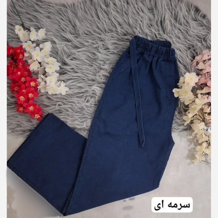 شلوار بگ جین نیل زنانه قد 100 سایز 38 تا 54