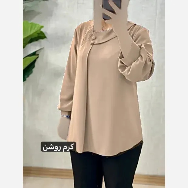 شومیز مجلسی زنانه مزون دوز جنس الیزه مصری اعلا سایز 40 تا 52
