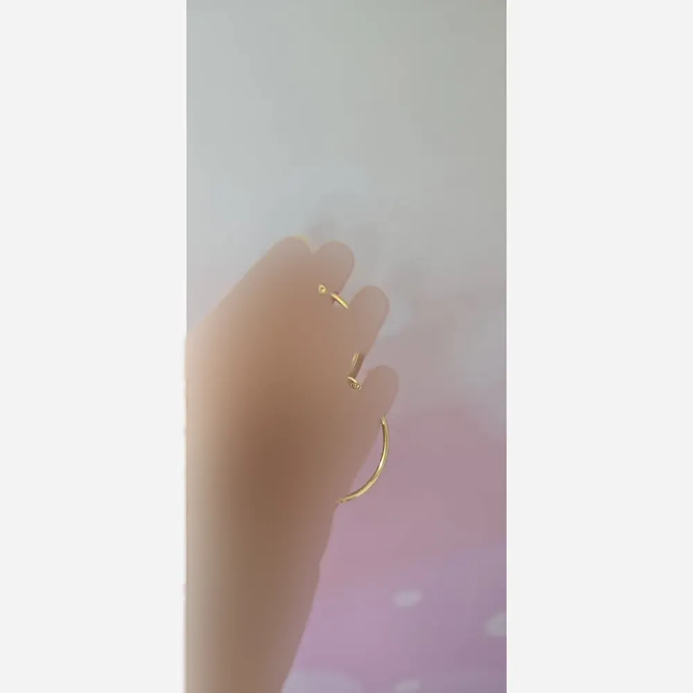 گوشواره حلقه ای زنانه طرح طلا جنس استیل رنگ ثابت قطر 4 سانت