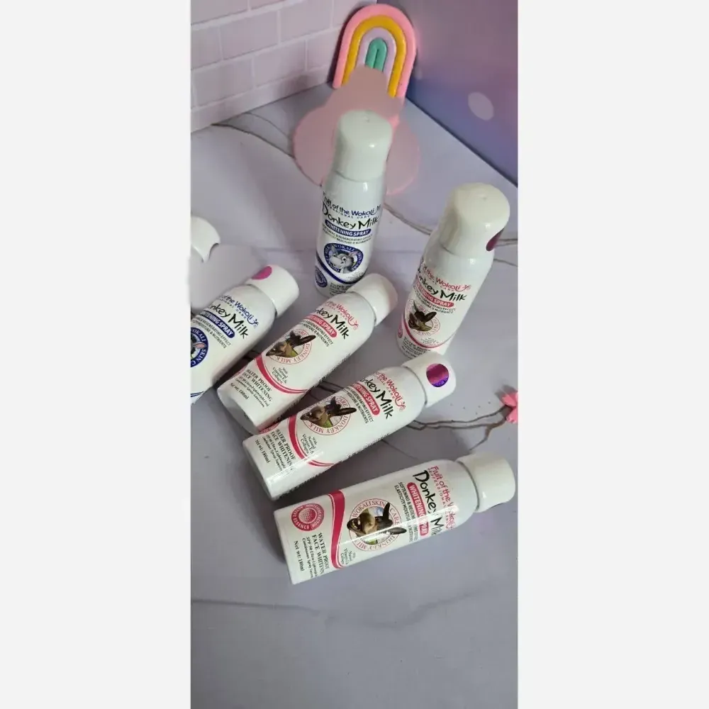 اسپری سفید کننده و روشن کننده صورت و بدن شیر الاغ ووکالی حجم 180 میل با SPF 90