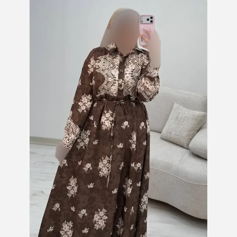 پیراهن ساحلی زنانه مدل زنبق جنس فلور نخ درجه یک فری سایز تا 48