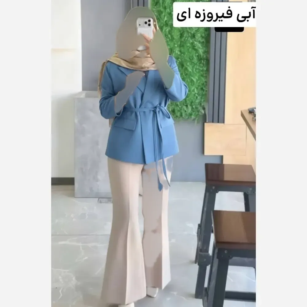 کت و شلوار زنانه مدل پرستو جنس مازراتی فری سایز تا 46