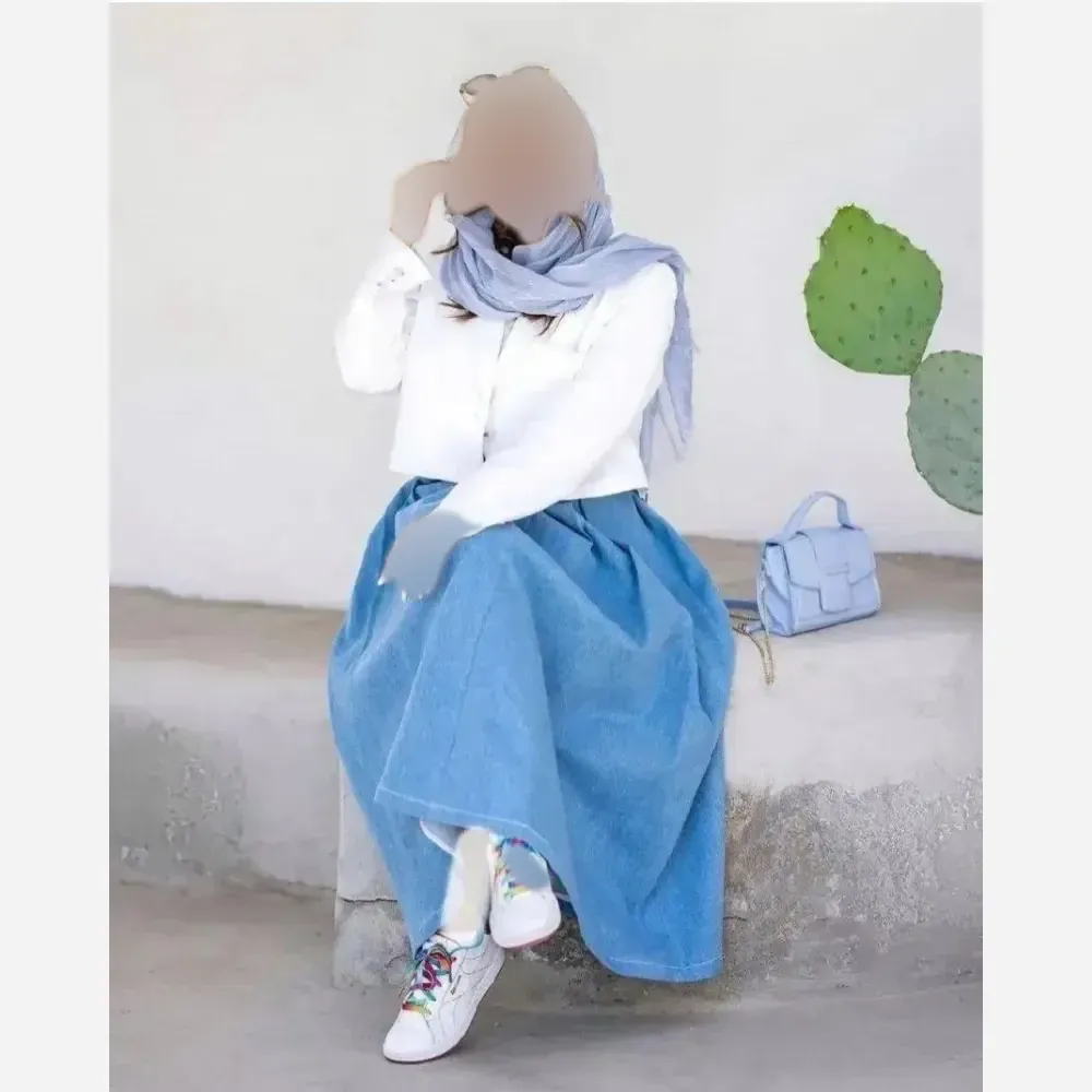 ست کت و دامن زنانه مدل الیزابت جنس مازراتی و جین تنسل فری سایز تا 48