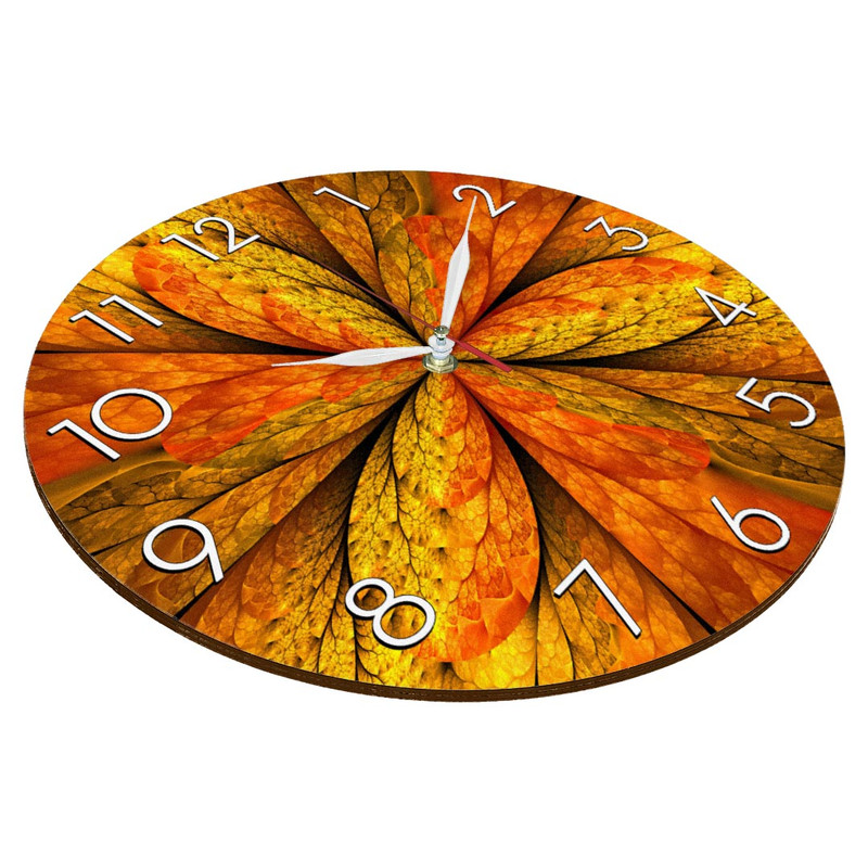 ساعت دیواری طرح انتزاعی برگ پاییز کد 1391