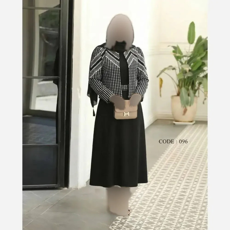 ست کت و سارافن مجلسی زنانه مدل نبات جنس الیزه و تافته فری سایز 38 تا 46