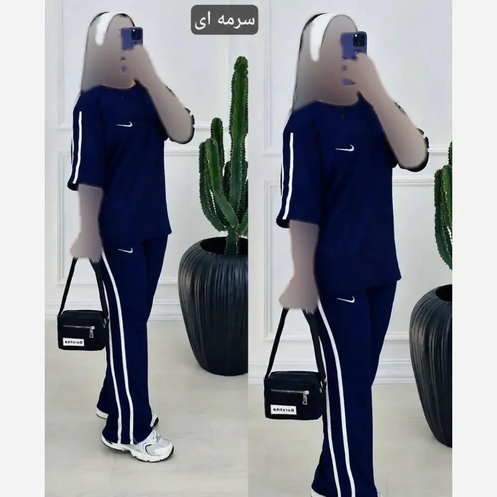 تیشرت و شلوار نایک NIKE با جنس سوپر اسپان و رنگبندی متنوع فری سایز