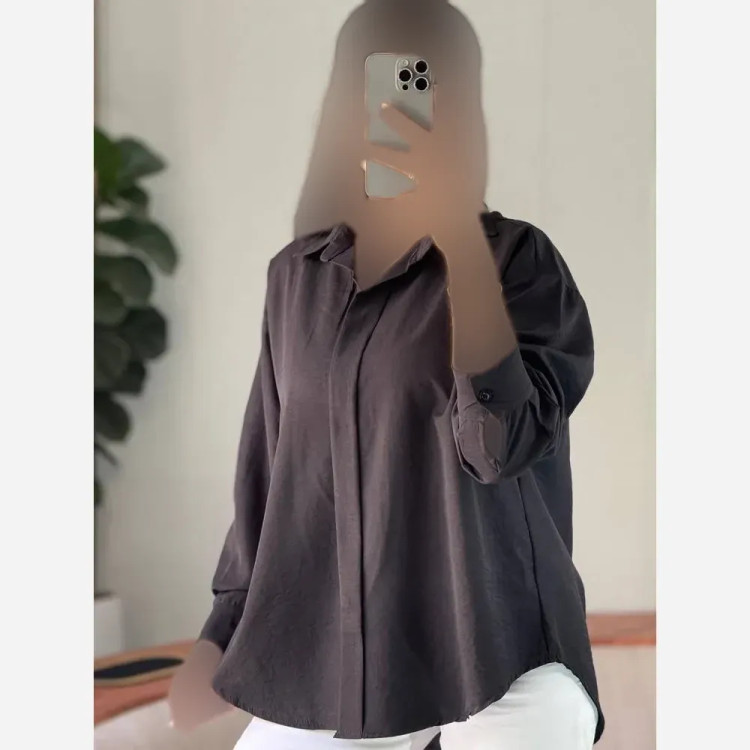 شومیز زنانه مدل ترنج جنس مدال سیلک ترک فری سایز 38 تا 46 جلو دکمه دار