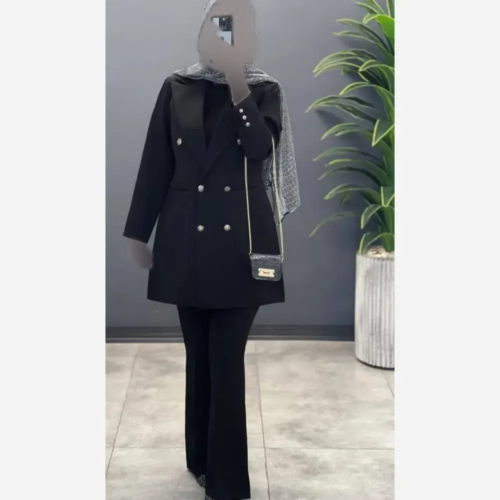 مانتو کتی زنانه مدل ماهور جنس مازراتی دکمهدار