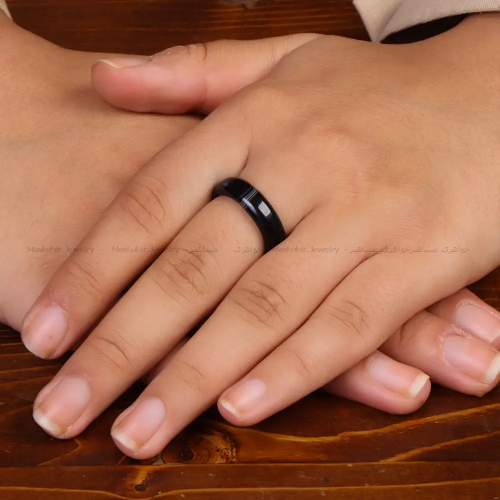 حلقه عقیق سلیمانی اسپرت کد 35055
