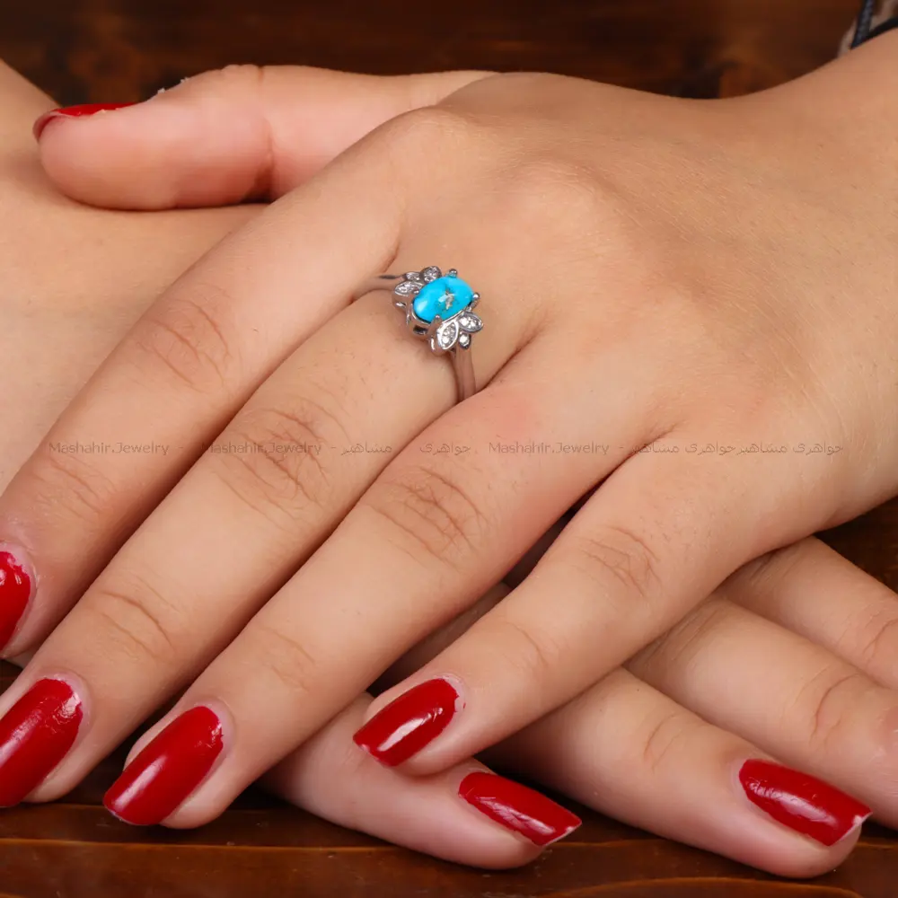 انگشتر فیروزه شجری زنانه کد 34744