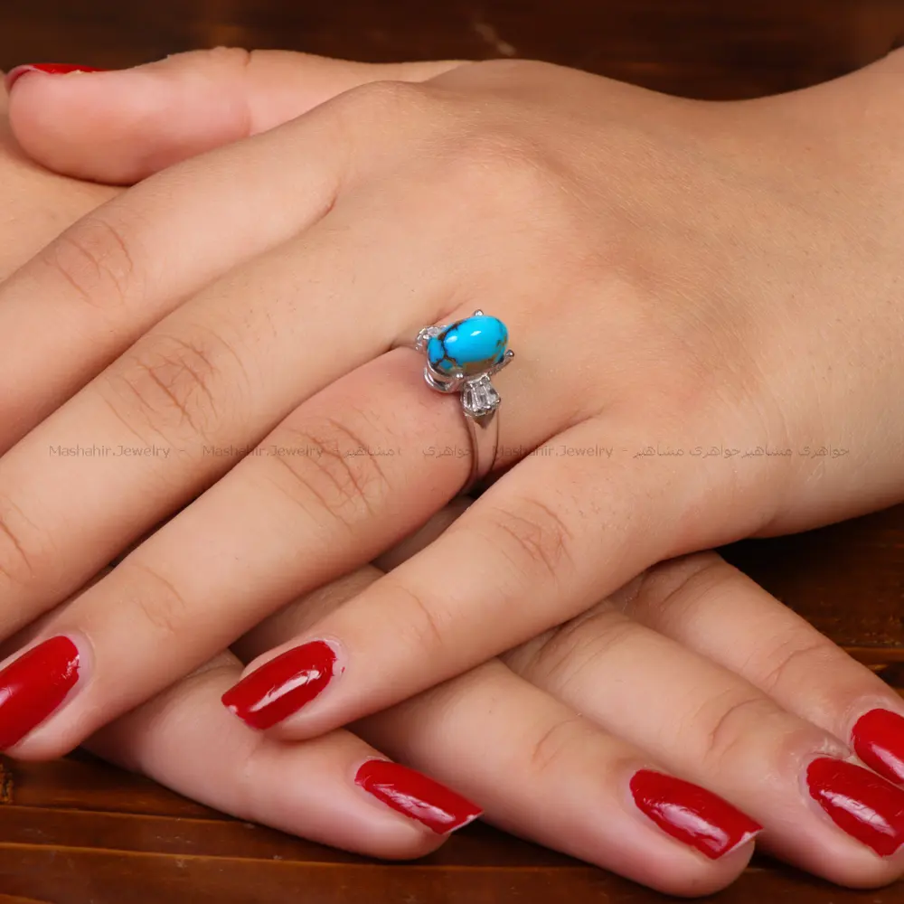 انگشتر فیروزه شجری زنانه کد 34742