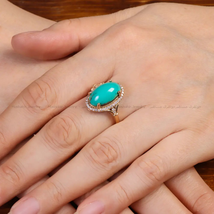 انگشتر فیروزه شجری زنانه کد 34359