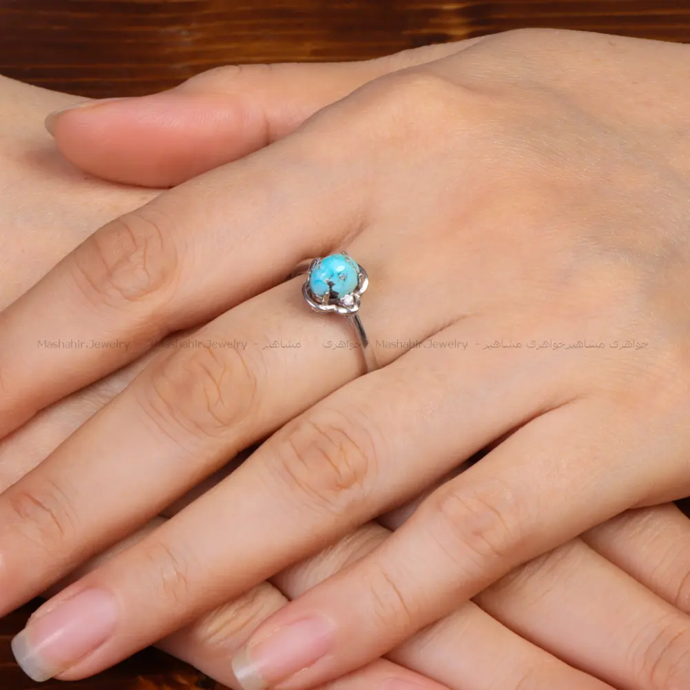 انگشتر فیروزه شجری زنانه کد 34165