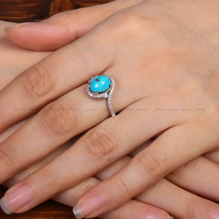 انگشتر فیروزه شجری زنانه کد 34134