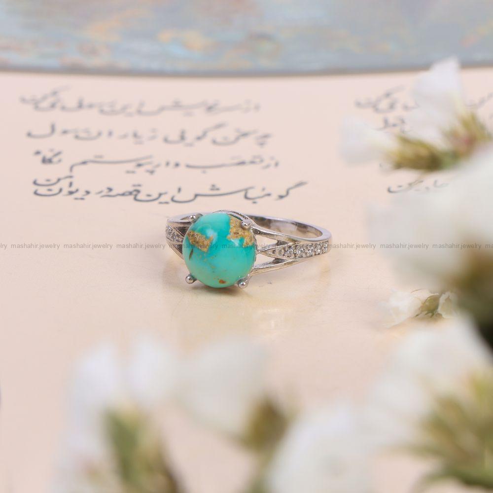انگشتر فیروزه شجری زنانه کد 10527