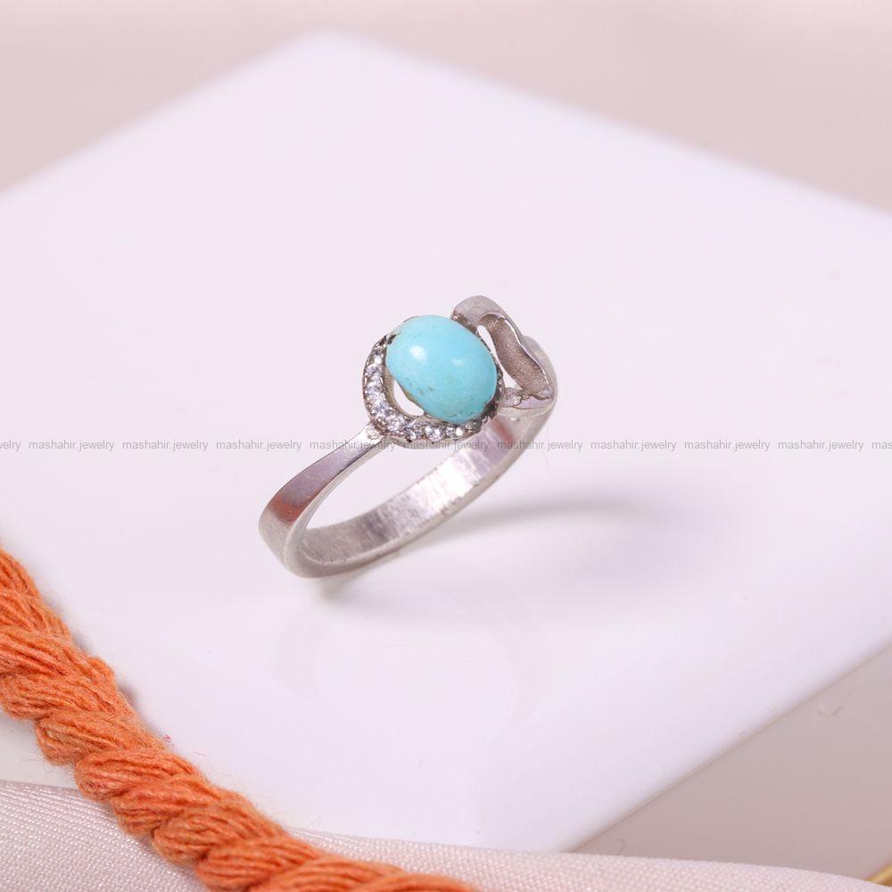 انگشتر فیروزه شجری زنانه کد 8747