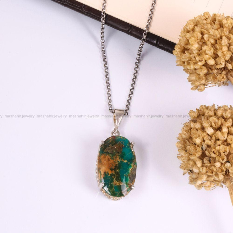 گردنبند فیروزه زنانه کد 3367