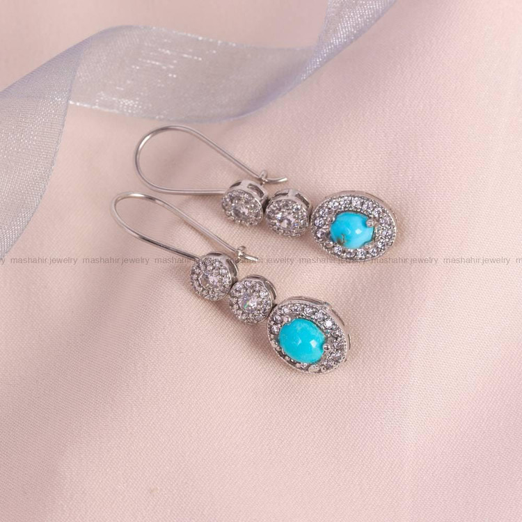 گوشواره فیروزه زنانه کد 5913