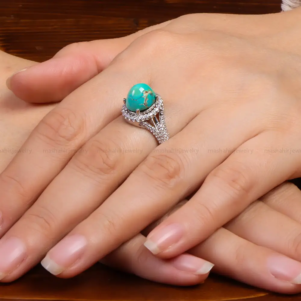 انگشتر فیروزه شجری زنانه کد 27287
