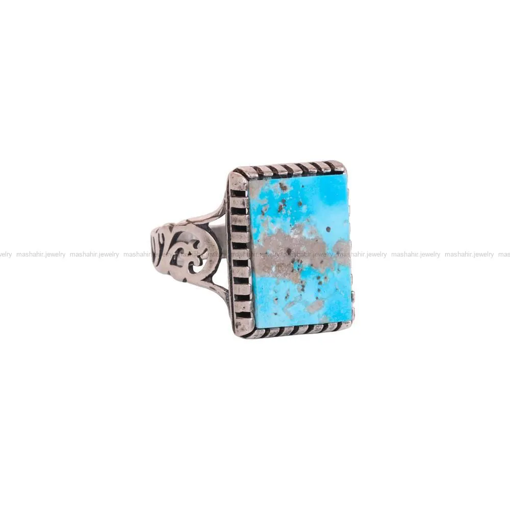 انگشتر فیروزه شجری مردانه کد 4153