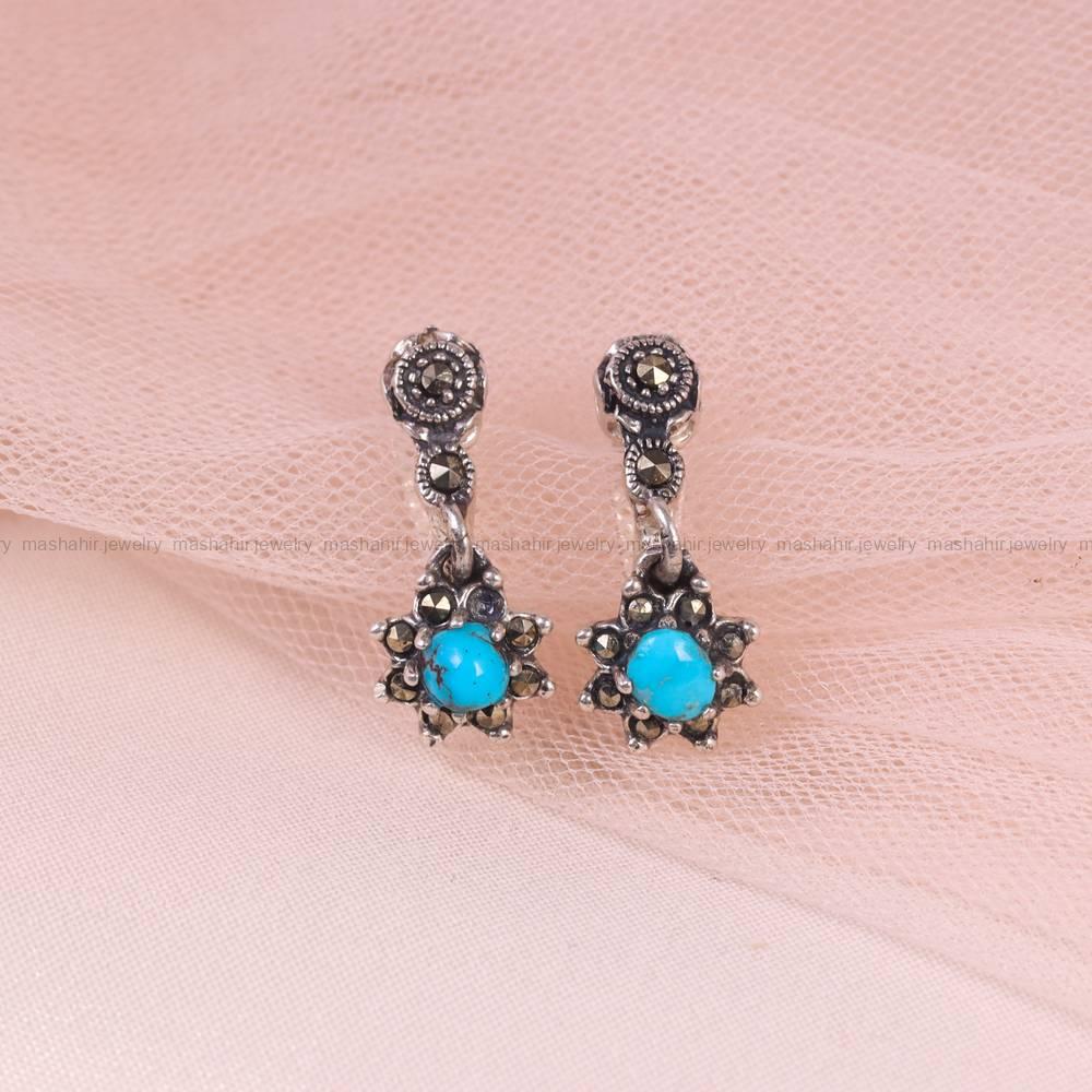 گوشواره فیروزه زنانه کد 5931