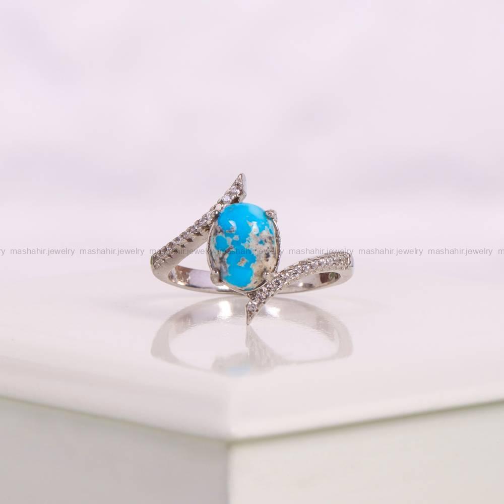 انگشتر فیروزه شجری زنانه کد 6086