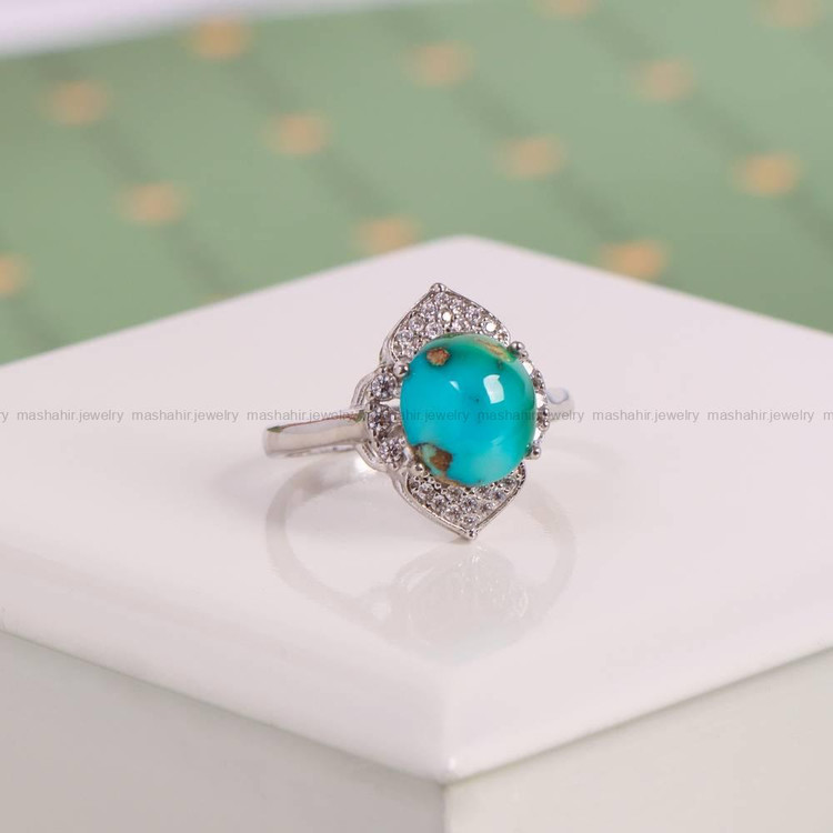 انگشتر فیروزه شجری زنانه کد 6087