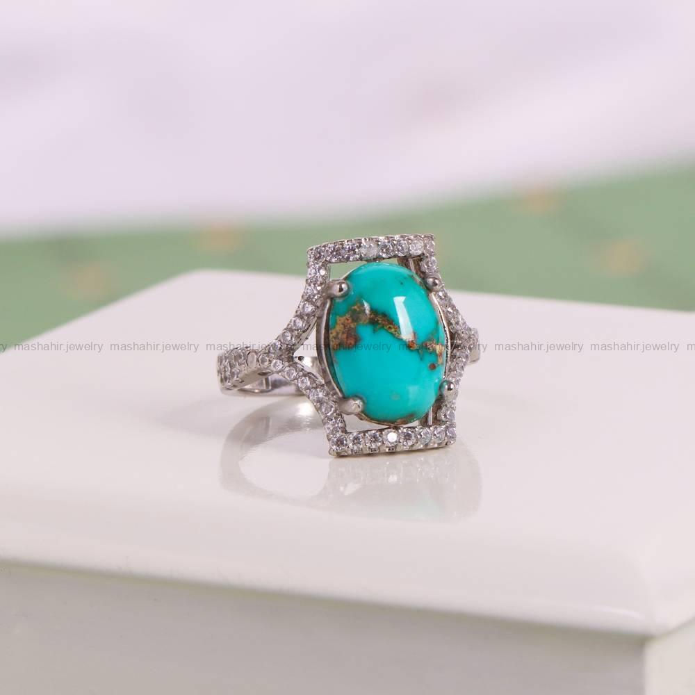 انگشتر فیروزه شجری زنانه کد 6089