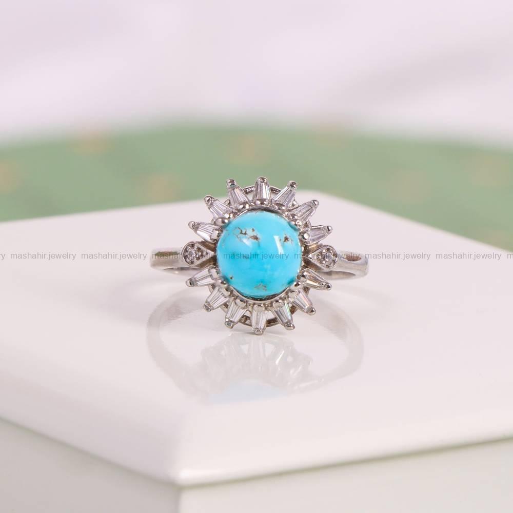 انگشتر فیروزه شجری زنانه کد 6094