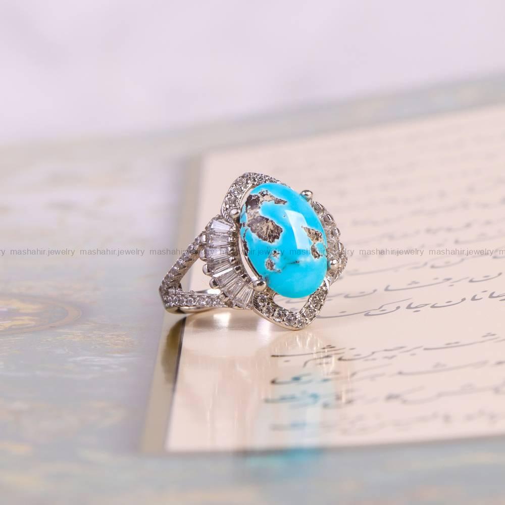 انگشتر فیروزه شجری زنانه کد 6098