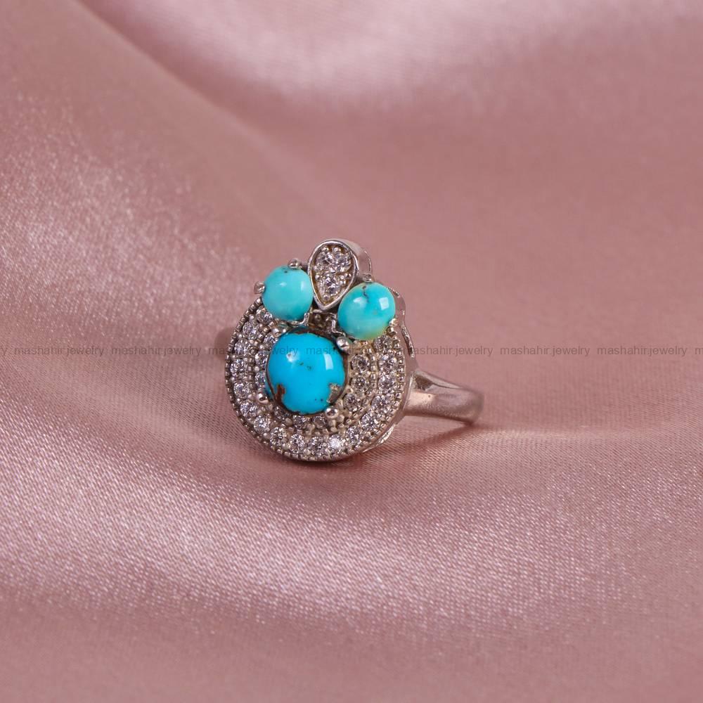 انگشتر فیروزه شجری زنانه کد 6126