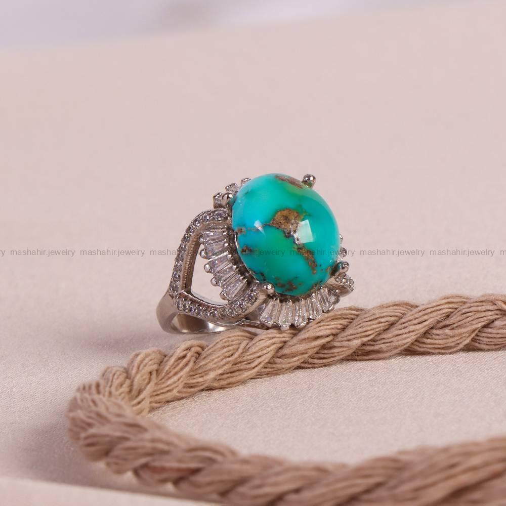 انگشتر فیروزه شجری زنانه کد 6127