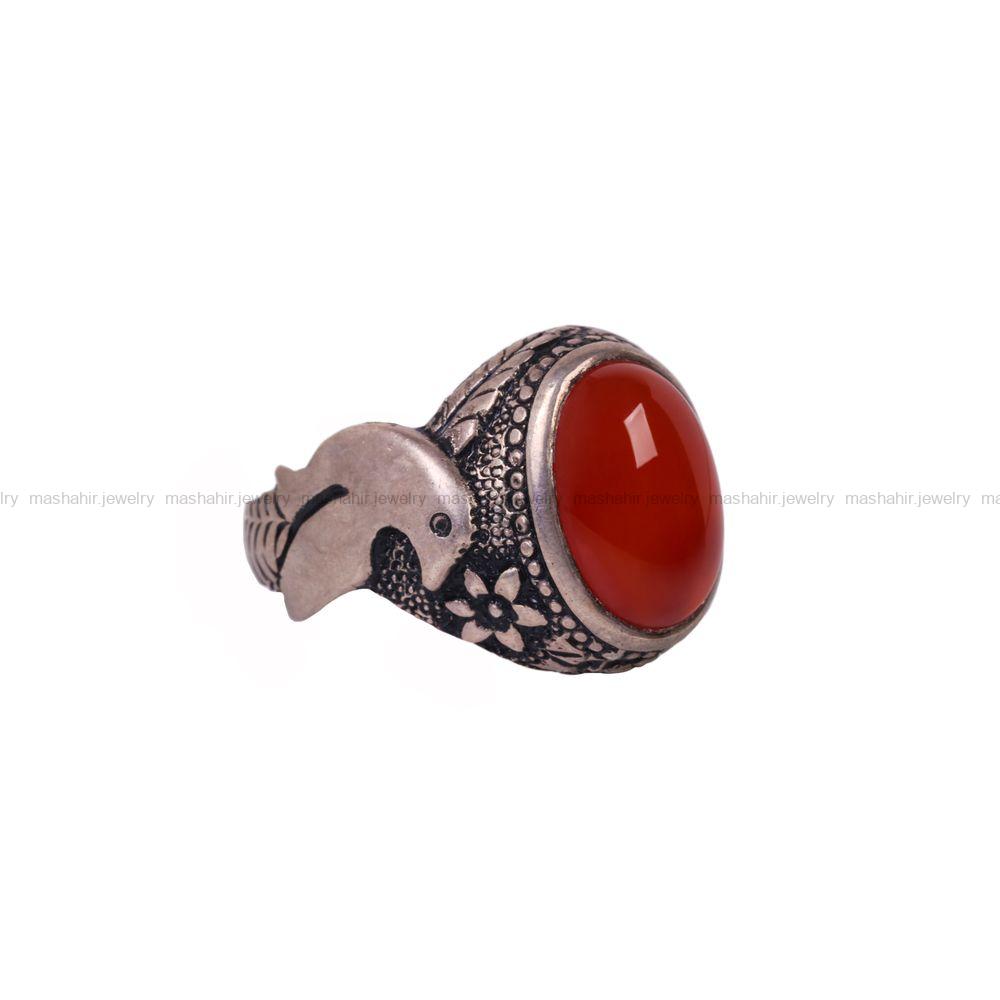 انگشتر عقیق مردانه کد 6705