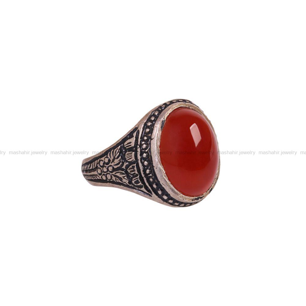 انگشتر عقیق مردانه کد 6739