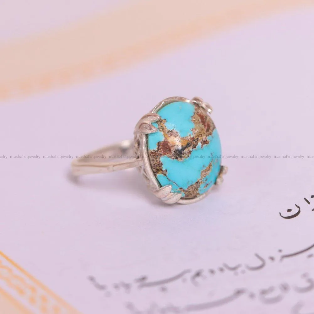 انگشتر فیروزه شجری زنانه کد 1593