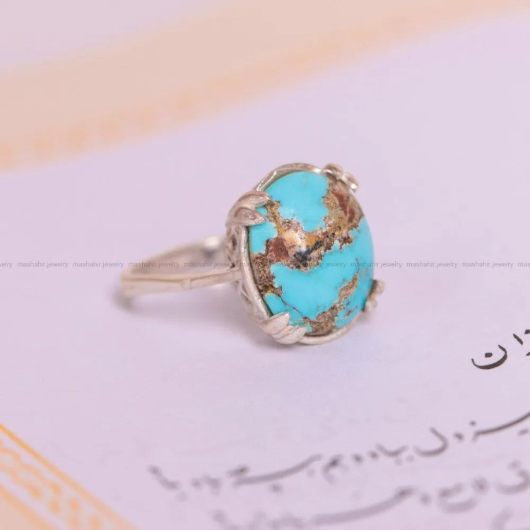 انگشتر فیروزه شجری زنانه کد 1593