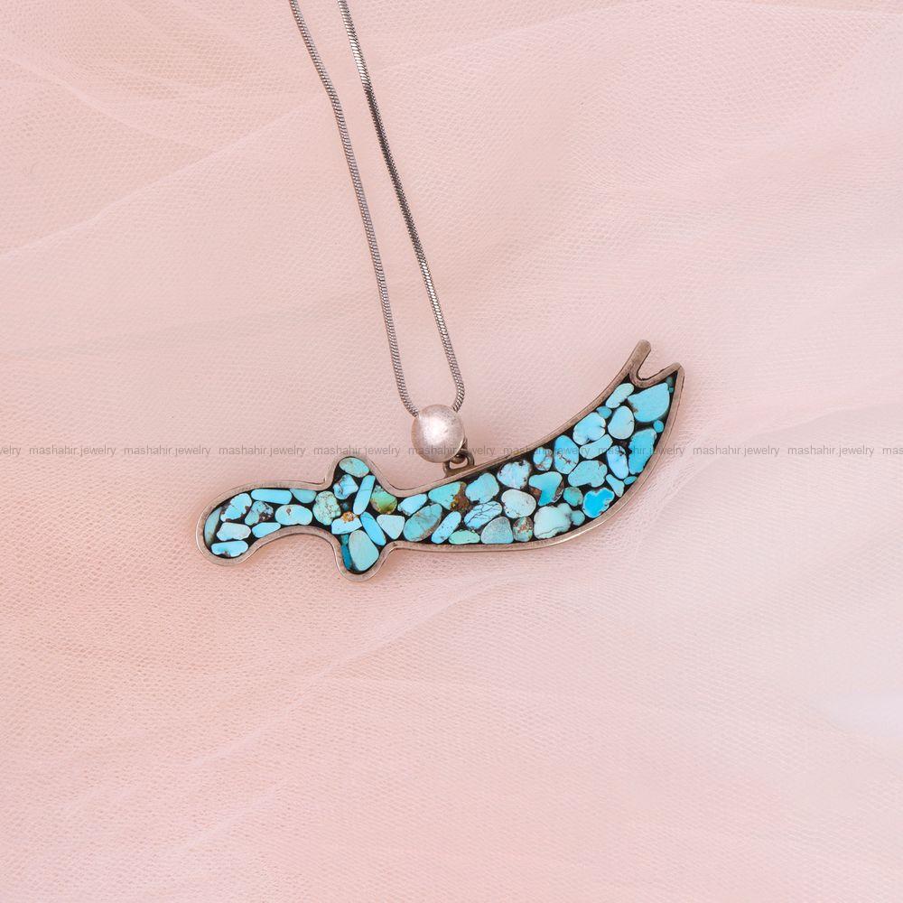 گردنبند فیروزه کوب زنانه کد 6937