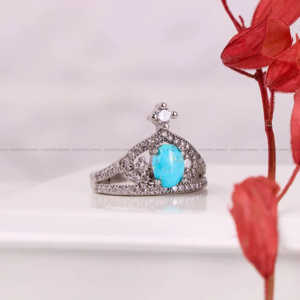 انگشتر فیروزه شجری زنانه کد 4710