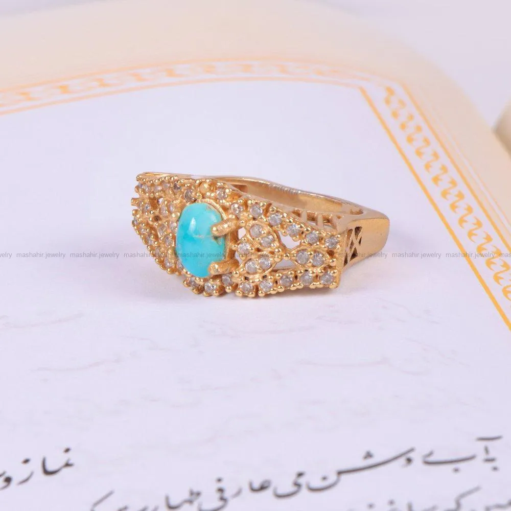 انگشتر فیروزه شجری زنانه کد 2195