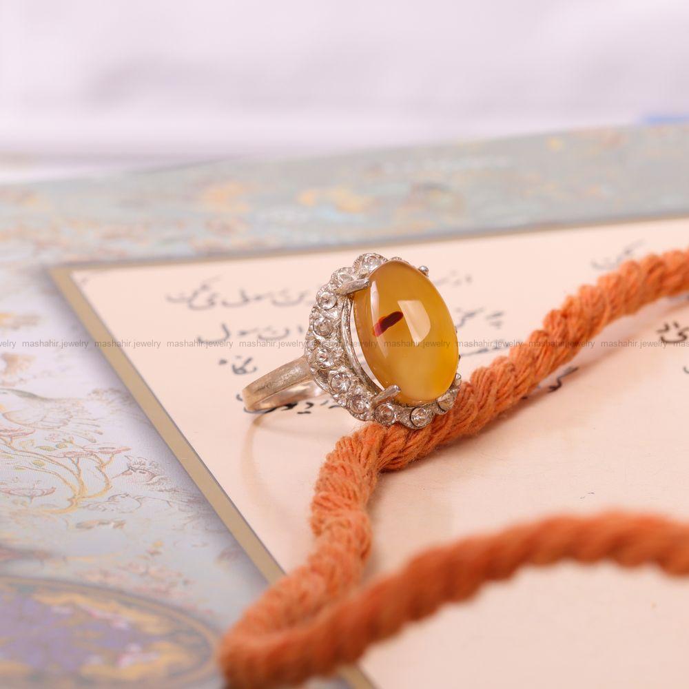 انگشتر عقیق زنانه کد 7772