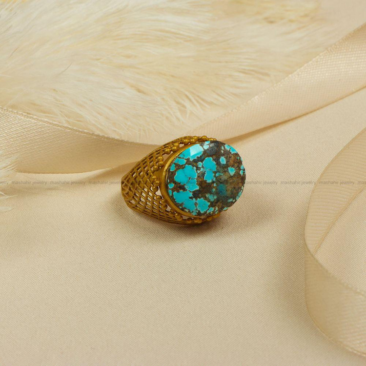 انگشتر فیروزه شجری زنانه کد 7822