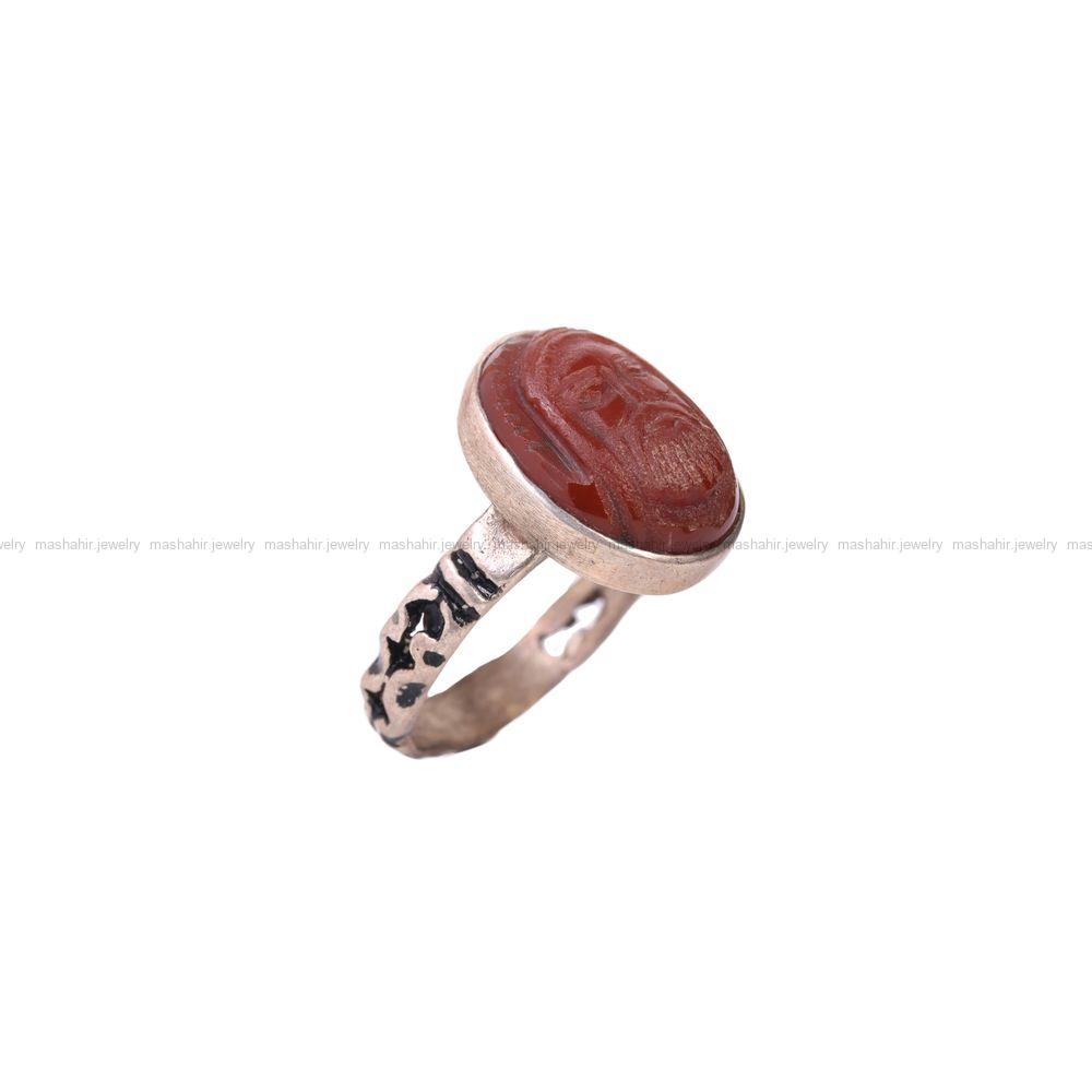 انگشتر عقیق یمن مردانه کد 7906