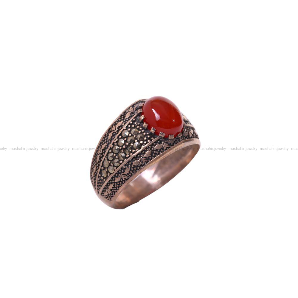 انگشتر عقیق مردانه کد 7898