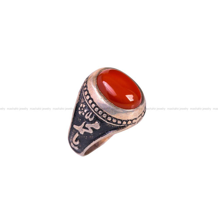 انگشتر عقیق مردانه کد 7932